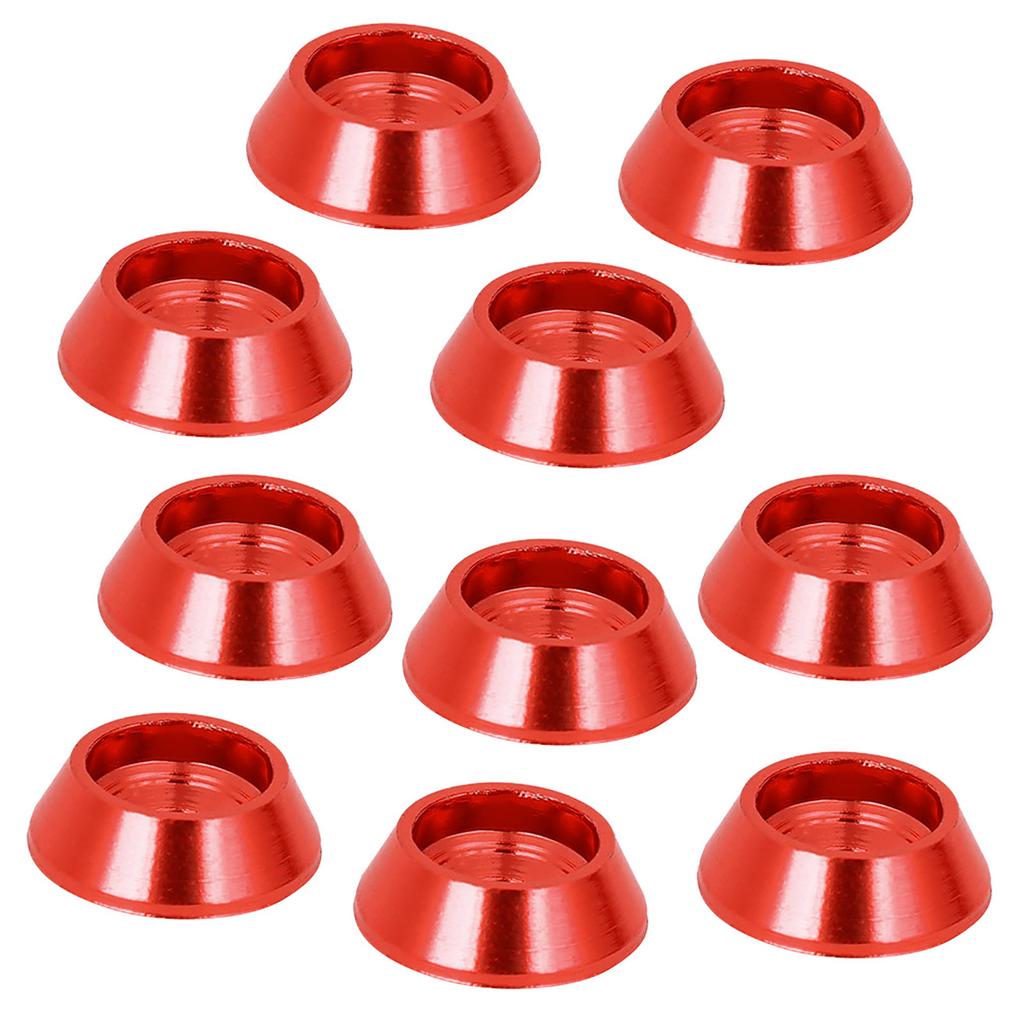 10pcs Aluminum Alloy Screw Shim Upgrade Spare Parts Fit for MND90 MN99 MN91 FJ45(Red )