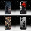 Japan S-Samurai Handyhülle Für Samsung S25,S24 Ultra,S20,S30 plus,S22 plus,S23,S30 Ultra 5G Silikon Schwarzes Gehäuse