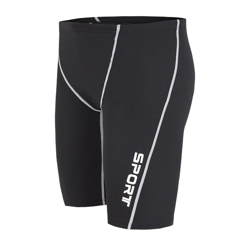 Pánské chlorně odolné plavky střední délky proti rozpakům pro soutěže