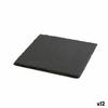 Plateau En Céramique - Quid - Gastro Fresh - Noir - 20 X 20 Cm - 12 Unités
