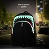 Shark Luminous Funny Backpack: Trendy, Versatile, Large-Capacity School and Travel Bag