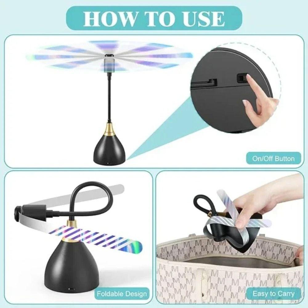 Diseño Recargable Ventilador Repelente de Insectos Recargable Actividades al Aire Libre