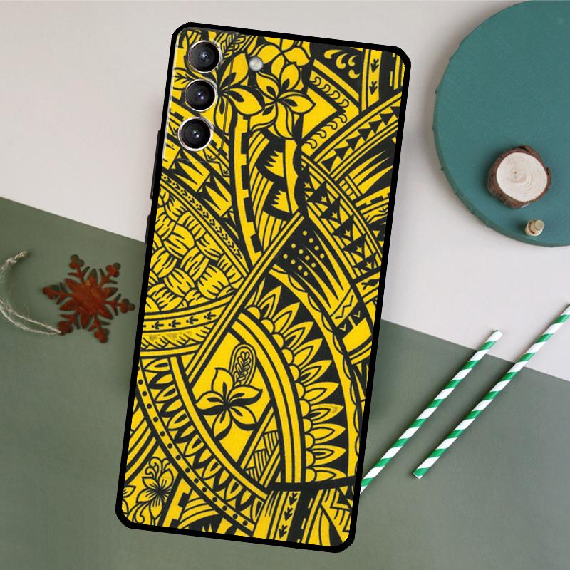 Maori Tribal Samoan Polynesian Print Phone Case For Samsung Galaxy S26 S23 Ultra S20 S21 S22 S24 S25 Plus S10 S25 FE Back Cover