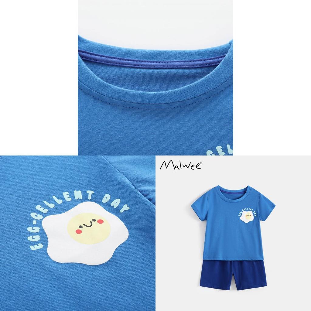 Boys Summer Cotton Pajama Set With Cartoon Pattern For Kids Bedroom Lounge