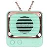 TV Shaped BT Speaker Wireless Lightweight Portable Mini Classic Style Sound SpeakerGreen