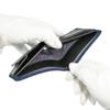Inden Bill Compartment Coin Navy Blue with Black Gourd [Inden-ya] Bi-fold Wallet, S, Box-type Purse, Deerskin, Lacquer, Pattern, 2008-04-007