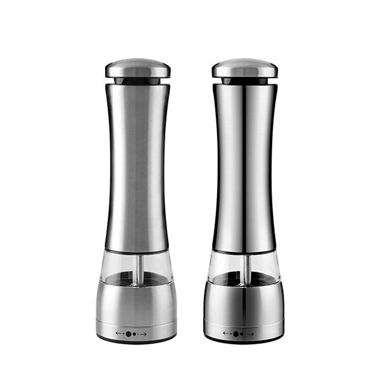 Dual Stainless Steel Pepper and Salt Grinder, Ceramic Core