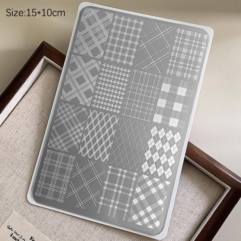 2026 Horse Year Nail Stamping Plates  Year'S Horse Snowflake Geometric Pattern Stencil Nail Art Stamps Template Nail Tools