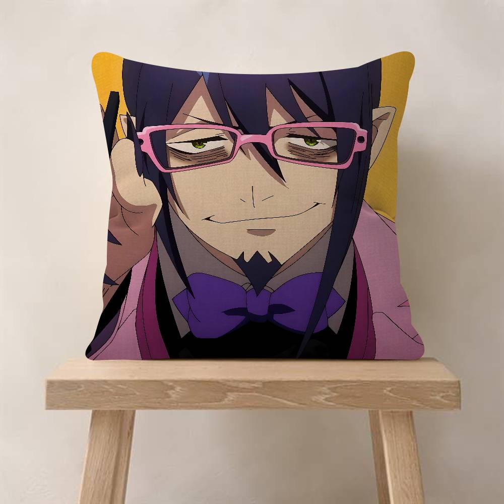 TV Anime Blue E-Exorcist Pillow Dust Cover Bedroom Kids Party Decoration Pillowcase Birthday Children Gift