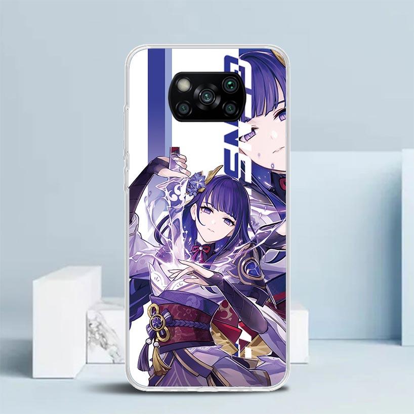 Coque de téléphone Anime Genshin Impact Pour Xiaomi Poco F7 Ultra X5 X6 X7 Pro M7 Redmi 15C 15 13C 13 12C 12 10C 10 10A 9 9C 9A 9T Housse