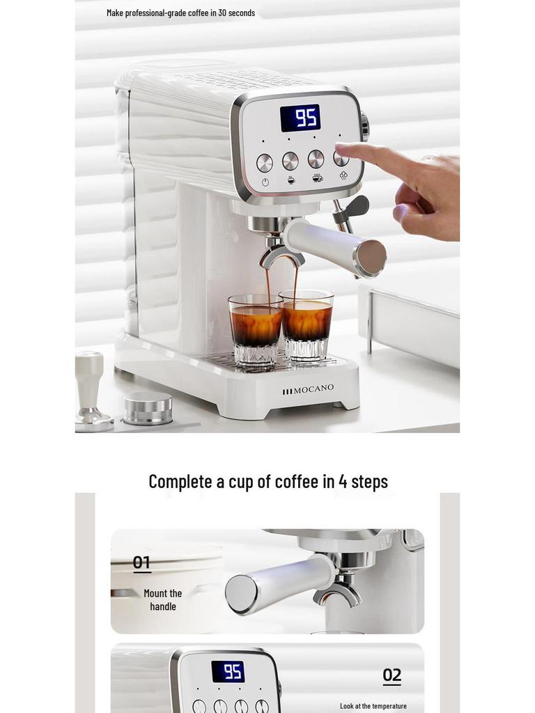 Ulepszony półautomatyczny ekspres do espresso z spieniaczem do mleka do użytku domowego