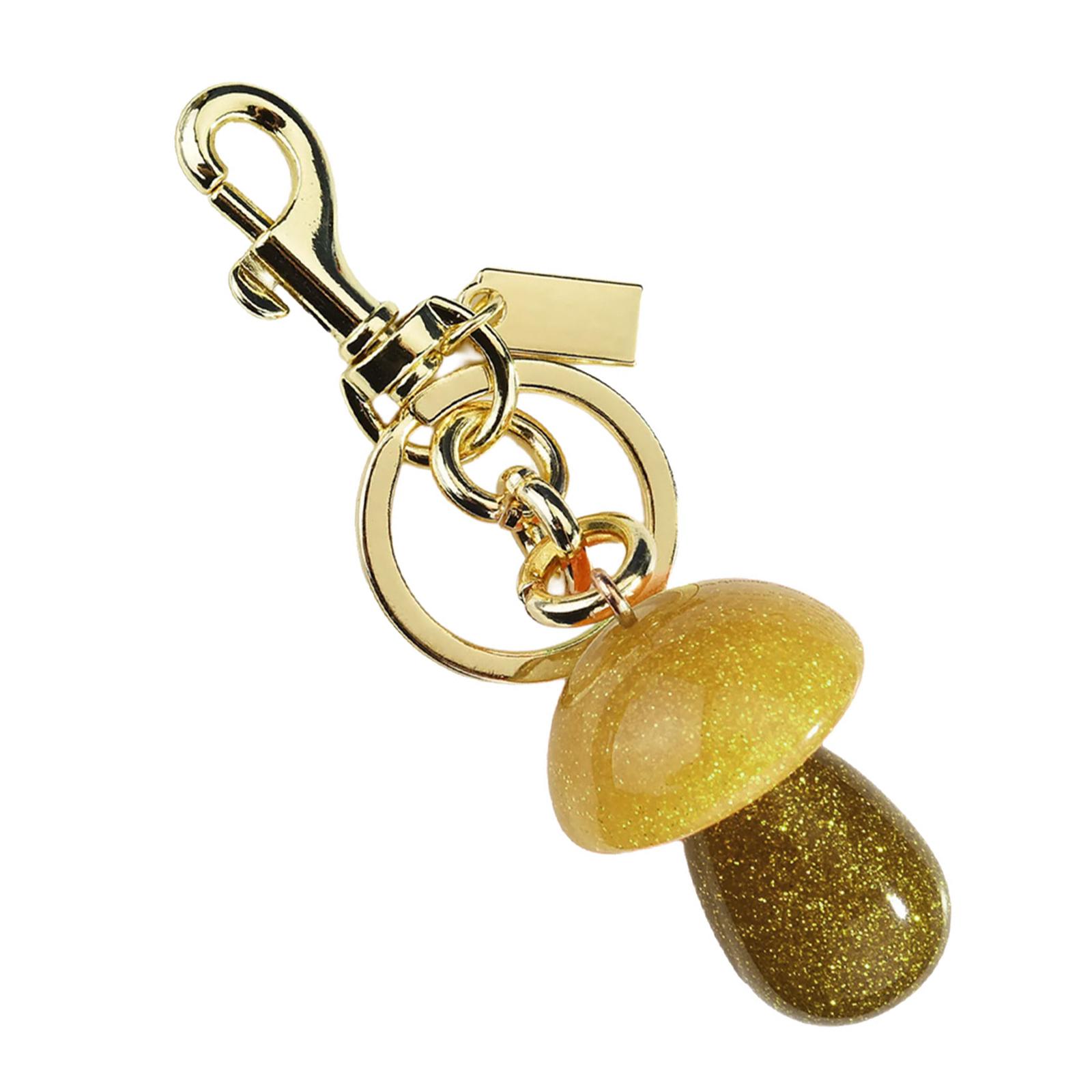 

Lightweight Mushroom Charm Keychain Handmade Key Holder Trendy Bag Accessory Elegant Women s Backpack Decoration оранжевый