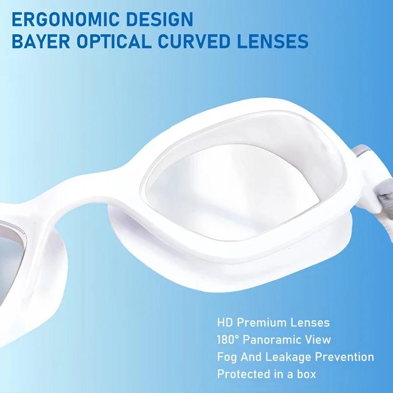 Professional Swim Goggles Anti Fog Leak Proof Large Frame Soft and Comfortable Specially Designed for Teenagers' Pool Use