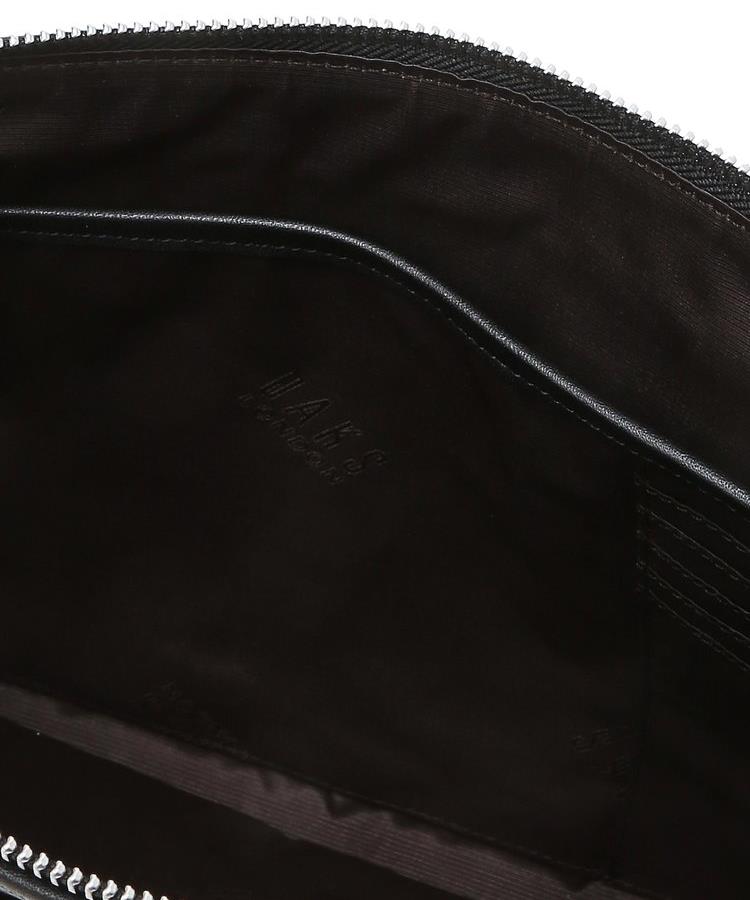 Daks Men'S Accessories Black Grid Pattern Embossed Cowhide Dbba6F279Bk