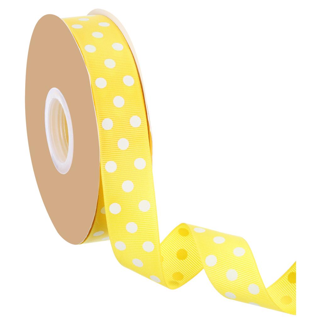 Polka Dot Craft Grosgrain Ribbon Grosgrain Ribbon Roll Wired Edge Ribbon for Party Decoration Gift Wrapping 1 Inch x 48 Yard