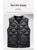 Men's Lightweight White Duck Down Vest - Solid Color, Sleeveless, Versatile, Warm Inner Layer for Autumn/Winter.