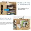 Organisateur de bureau - puncia - multifonctionnel - rangement en bois - 4 niveaux - écologique