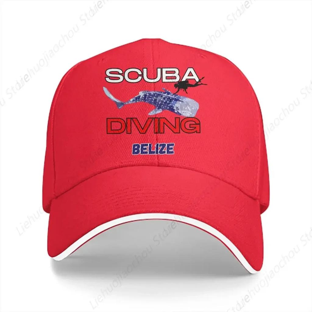 Belize Unisex Baseball Caps Peaked Cap Shark Scuba Diving Sun Shade Hats for Unisex WoUnisex