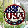 Acrylic USA Suncatcher Stained Glass Effect Window Hanging Ornament Patriotic Decor for Home