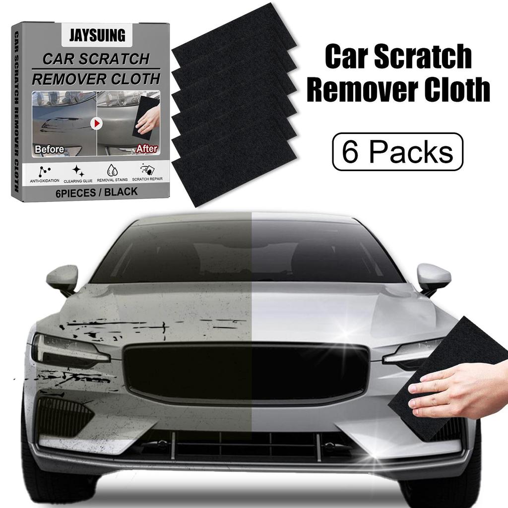 6PACK Black Car Scratch Wipe Nano Glitter Cloth Car Scratch Water Damage Cleaning Scratch Care Maintenance
