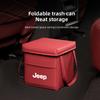 Faltbare Leder-Aufbewahrungsbox Mülleimer Zubehör für Jeep Grand Cherokee Wrangler JK Gladiator Compass Renegade Wagoneer