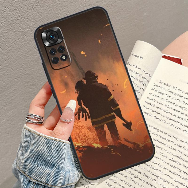 Firefighter Heroes Fireman Phone Case For Xiaomi Redmi Note 14 13 12 9 10 11 15 Pro Plus 13C 10C 12C 14C 15C Cover
