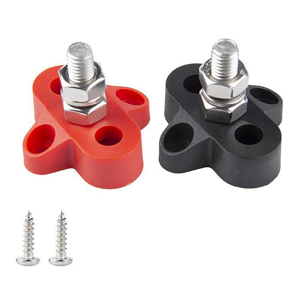 Pack of 2 Terminal Blocks with Screws Battery Connection Bolts Connector