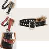 Modern Wide Faux Leather Waist Strap With Alloy Buckle For Casual Clothing