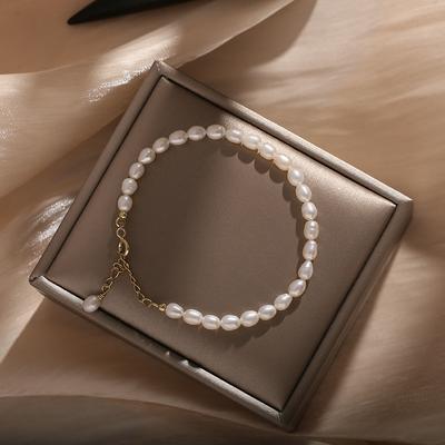 Natural Freshwater Pearl Bracelet for Women, Simple, Fashionable, Light Luxury, Niche Design, Hand Accessory