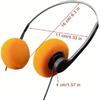 Orange Retro Over-Ear Headphone,Vintage Feelings Headphone,Retro Lightweight Earphones,Hi-Fi Stereo Earphone Headset, for Most Mobile Phones Playback