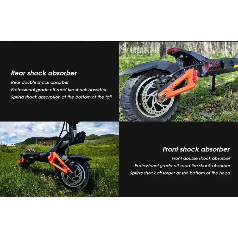 2025KuKirin G3Pro Elektrická koloběžka1200W*2 EScooters 52V 23.2Ah 80KM Dojezd 65Km/h Rychlost 10" Pneumatiky e-Koloběžka Dvojitý Tlumič