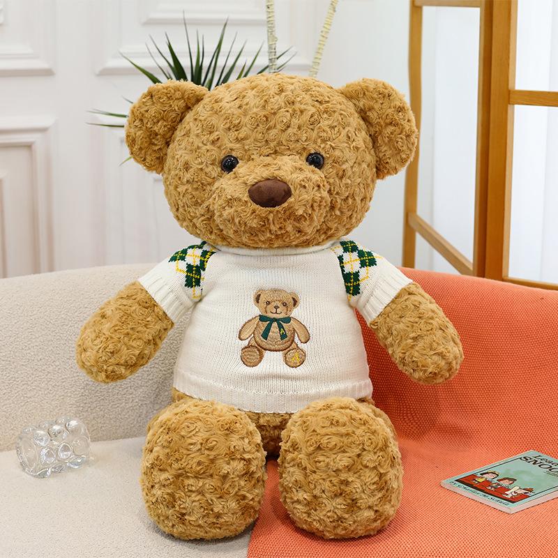 Rose Plush Large Sweater Teddy Bear Doll Plush Toy Cute Bear Doll Ragdoll Sleeping Gift