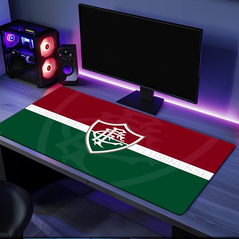 Fluminense Fc Crest mouse pad, rubber base, esports desk mat, mouse pad for gamers and office use, gaming desk , easy to clean mat
