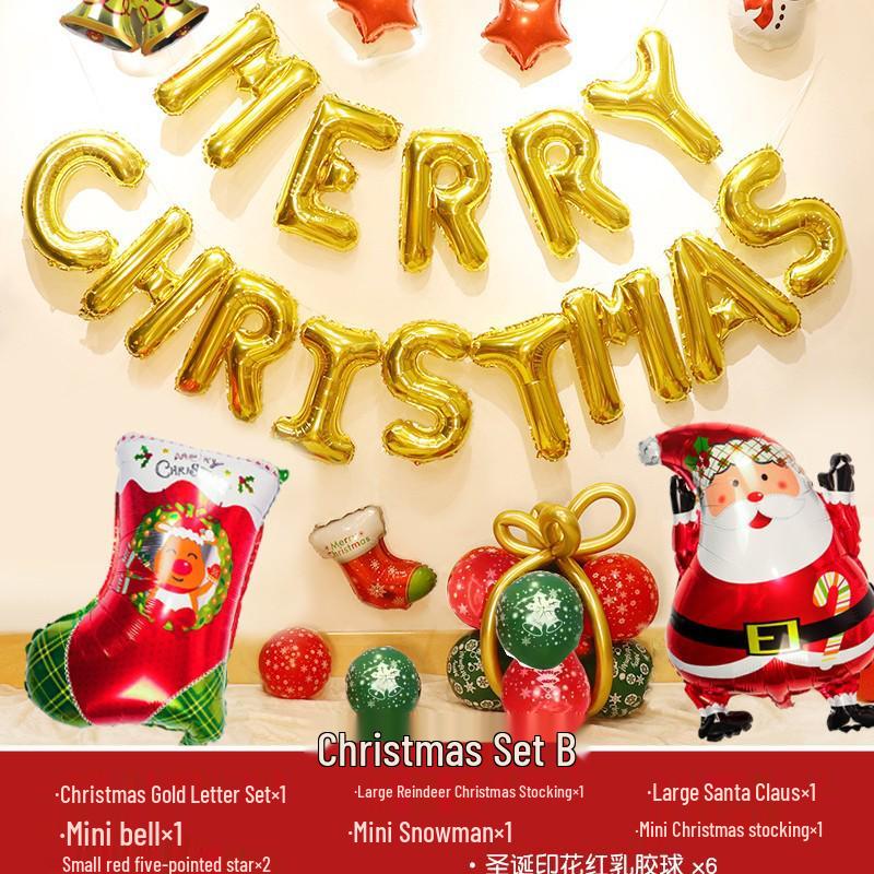 Christmas Letter Balloons for Storefronts, Kindergartens, Parties & Event Decorations