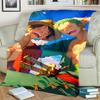 "ONE PIECE" Warm Print Blanket Flannel Material for Bedrooms, Sofas, Beds, Chairs, Picnics, Travel