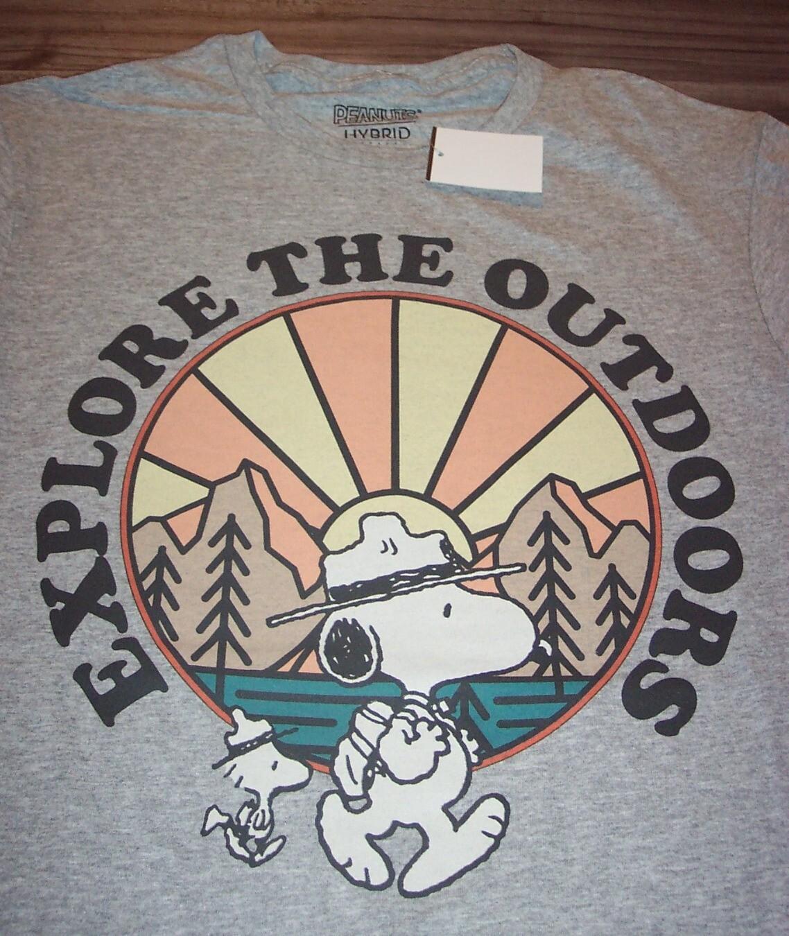 Peanuts SNOOPY WOODSTOCK Explore The Outdoors Hiking T-shirt 2XL XXL NEW XL