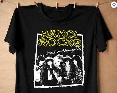 Band Hanoi Rocks T Shirt Black All Size S M L 234XL SG218 Unisex T-Shirt