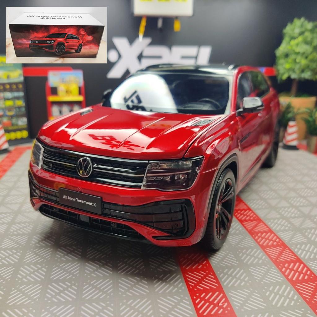 W241:18 Volkswagens Teramont X SUV Alloy Car Model Diecast Metal Vehicles Car Model Simulation Collection Childrens Gift Decoration