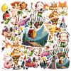 35-70pcs Fun Food Animal’S Life Stickers Whimsical Characters Teacher Reward Stationery Stickers Diy Graffiti Decals