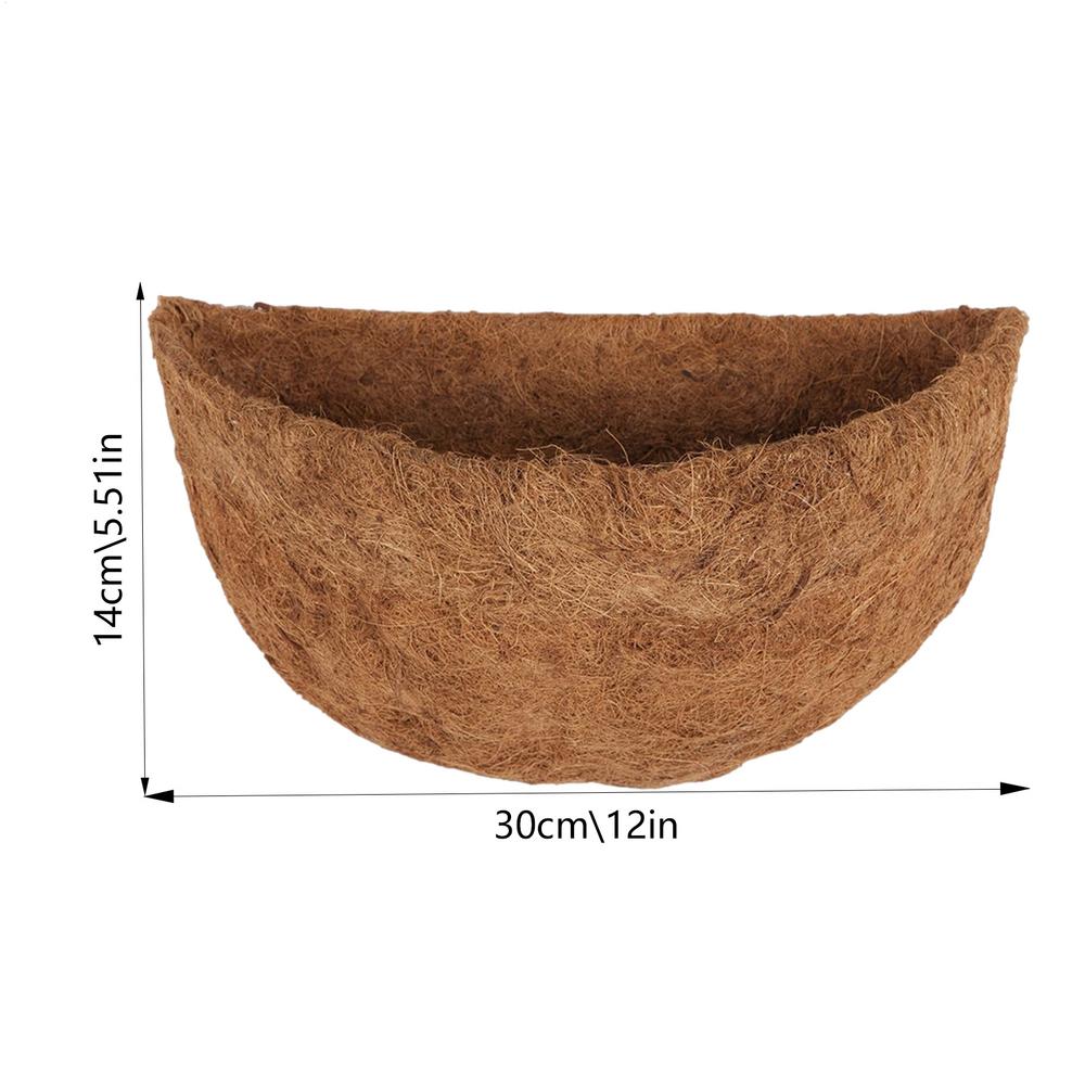 Coconut Fiber Liner Natural Half Round Coconut Coir Basket Fence Flower Baskets Plants Replacement Liners for Garden Flower Pot