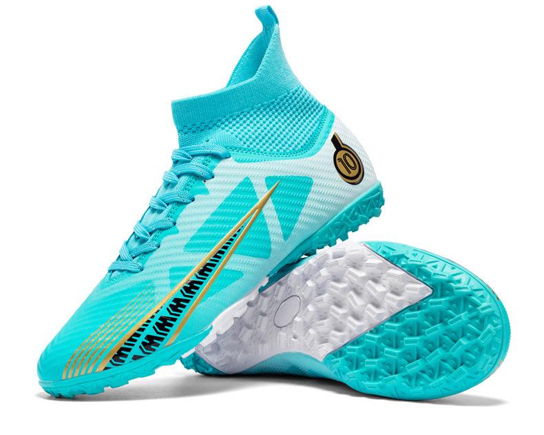 

Football shoes men s high-top spikes non-slip lawn teen students adult game training quick-drying sneakers 33