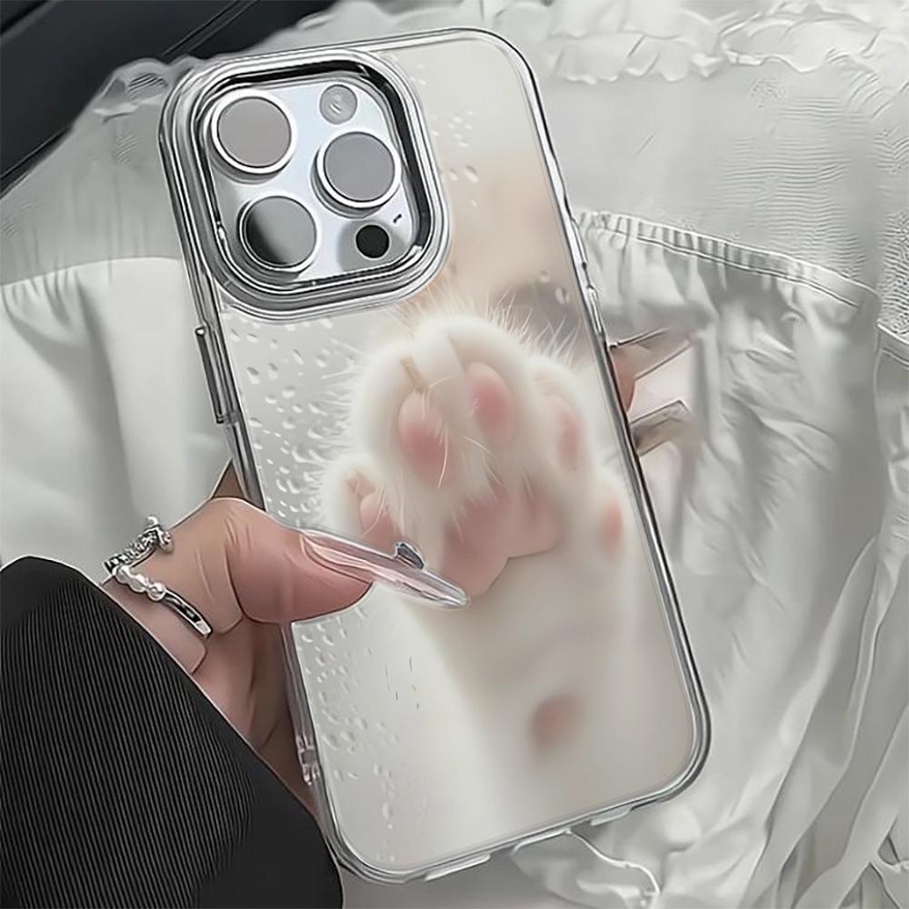 Cat Footprints Phone Case For Iphone 12 13 14 Plus 15 17 16 Pro Max 11 17Air 17E 16E Coque Funda Thin And Light Phone Cover