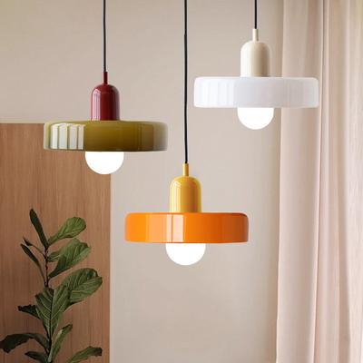 Nordische Glas-Pendelleuchte Bonbonfarbe Einzelkopfleuchte für Wohnzimmer Schlafzimmer Arbeitszimmer Esszimmer Bar Innenraumdekorative Leuchten