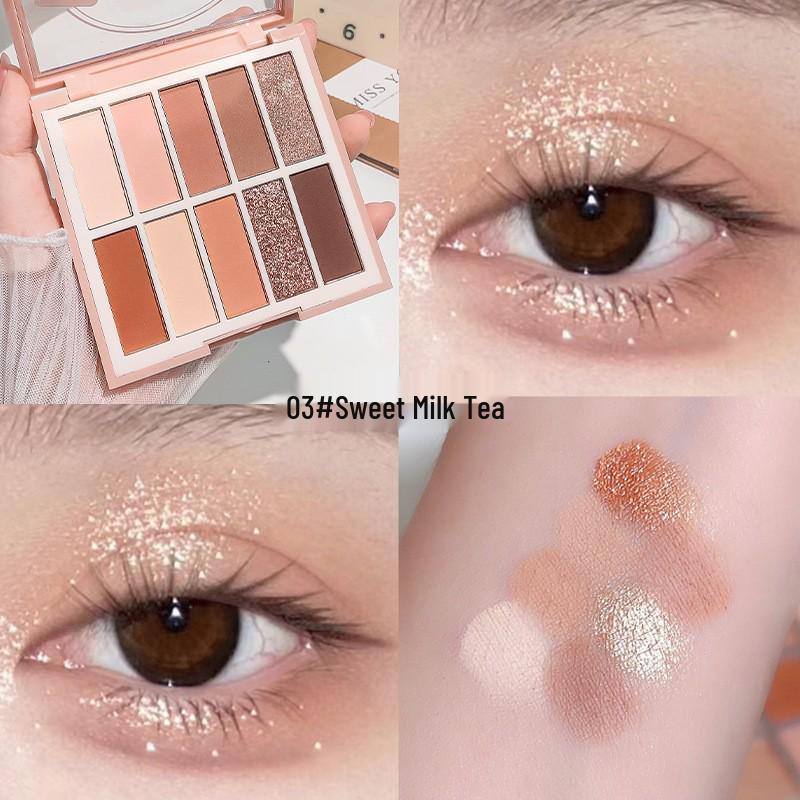 Versatile Multi-Color Eyeshadow Palette: Contour, Highlight & Matte Shimmer Earth Tones