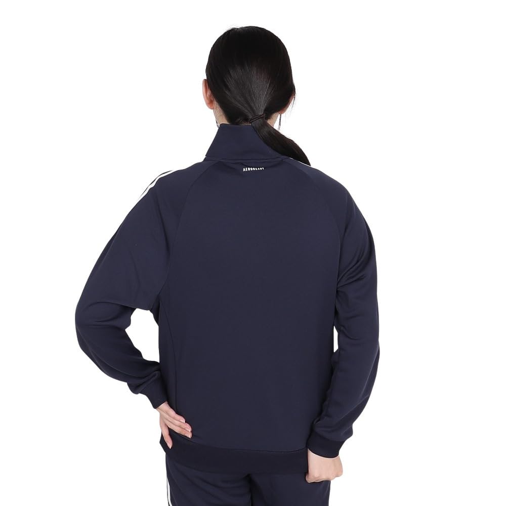 Adidas KTX40 Legend Ink Double Knit Track Top with Size L Women's (JG3797) Loose-Fit 3-Stripes,