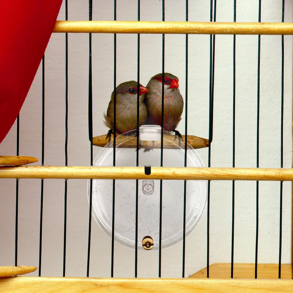 Bird Cage Water Feeder Narrow Spout Hanging Mount Parrot Water Dispenser Automatic Leak Resistant Drinking Tool for Small Birds