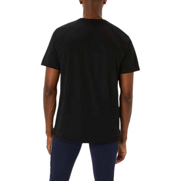 Asics Letter Round Neck Short Sleeve T-Shirt Men Tops Black 2091A750-001