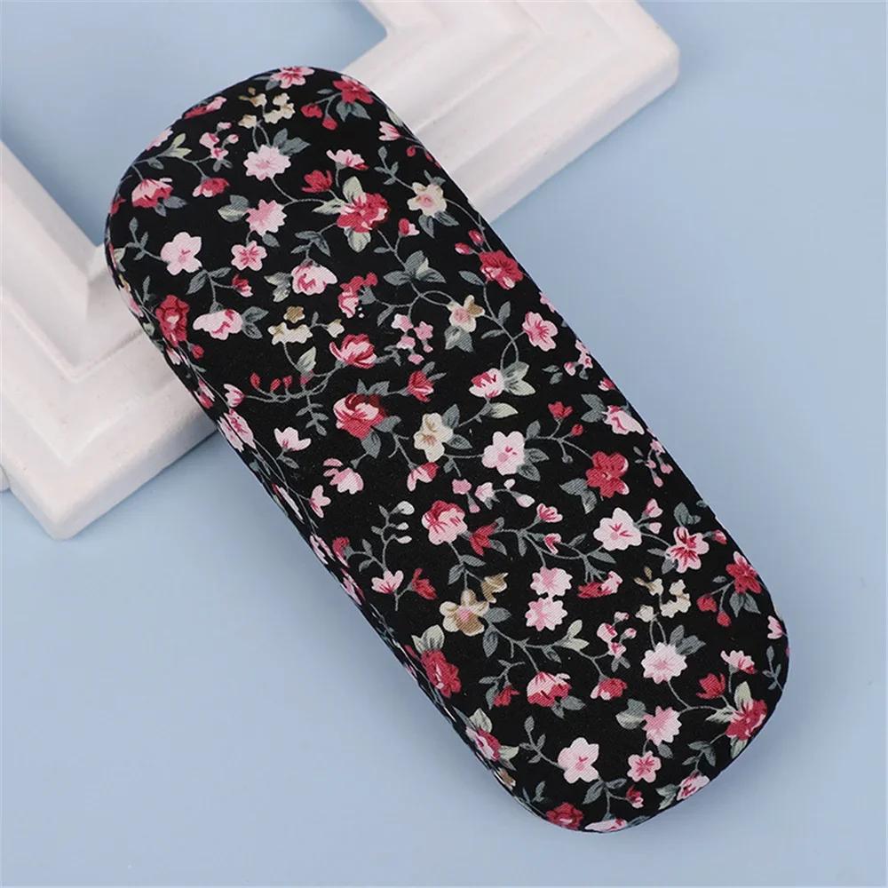 EOENKK Retro Floral Sunglasses CasePrinted Cloth Reading Glasse Box Hard Eyewear Protector Women Optical Glasses Storage Case