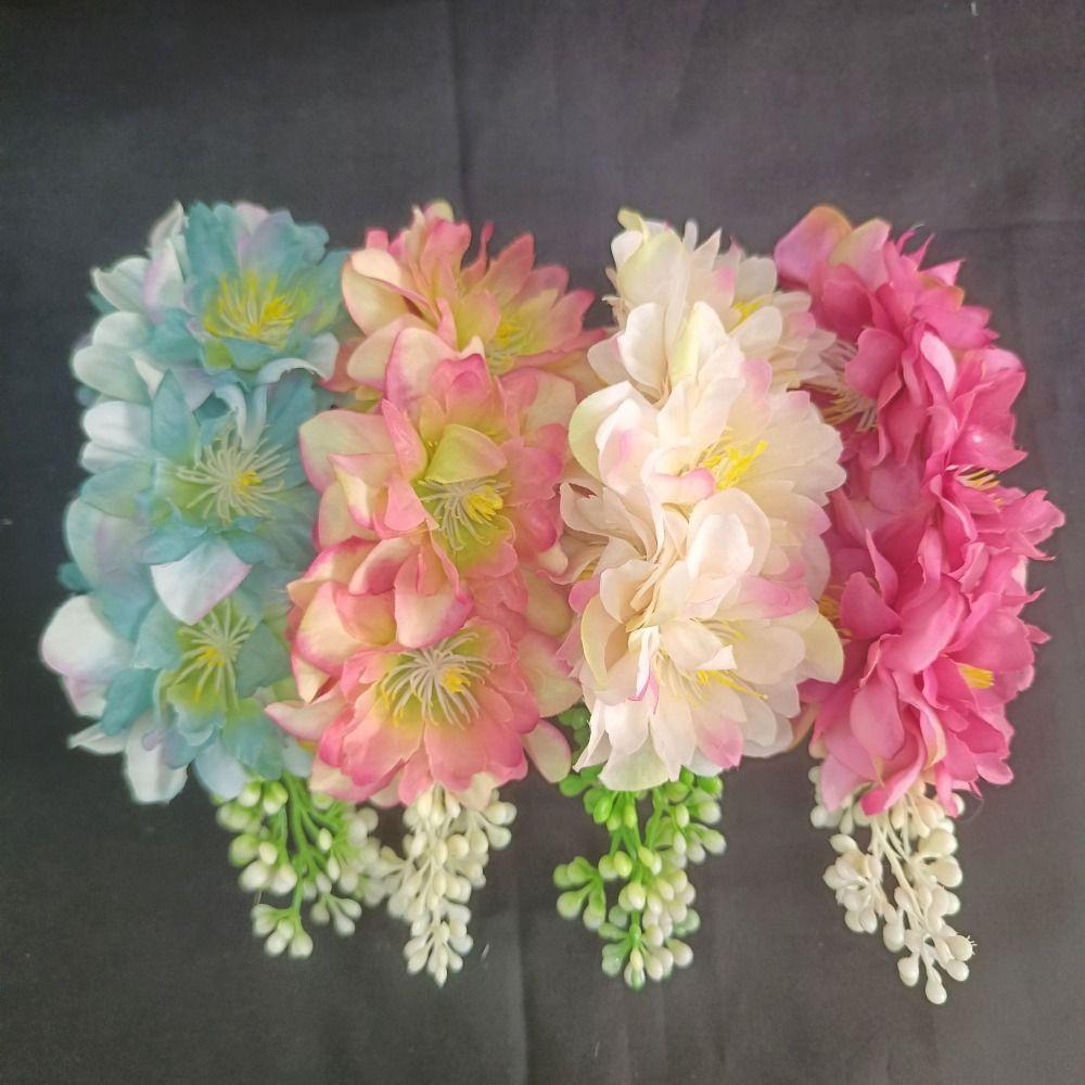Ethnic Style Flower Hair Comb Sweet Wedding Bride Accessories Water Splashing Festival