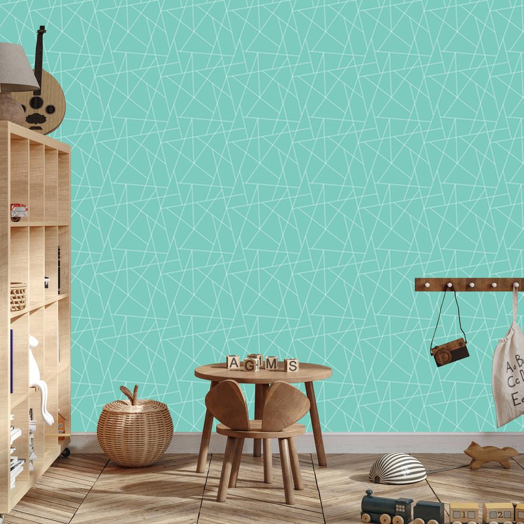 Wallpaper Geometric Sea Pattern, Sea Center 50x1000